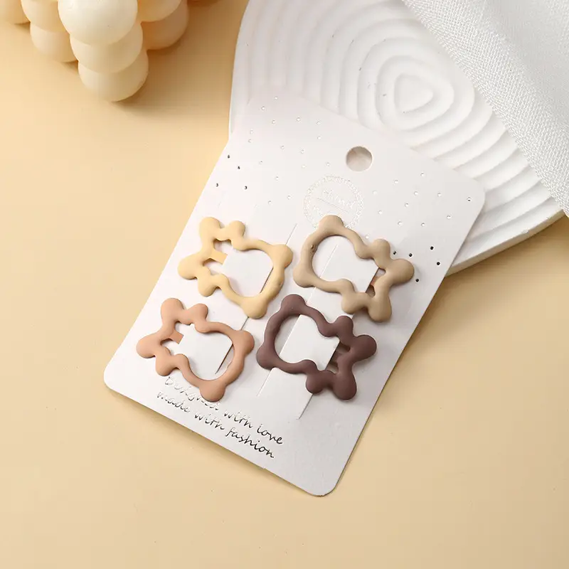 Spring Milk Coffee Hair Clips for Girls