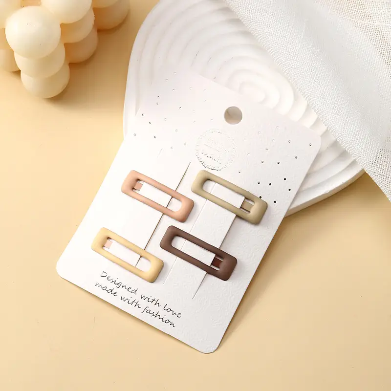 Spring Milk Coffee Hair Clips for Girls