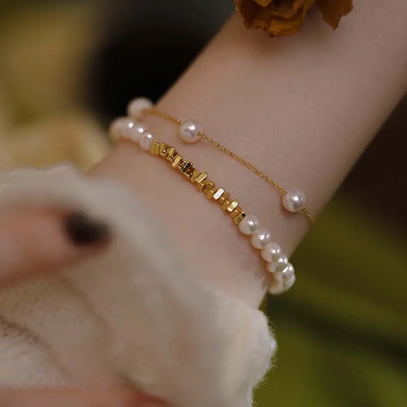 Natural Freshwater Pearl Bracelet for Women's Niche High-End Wear - Image 3