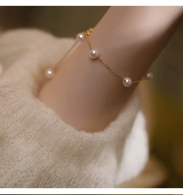 Natural Freshwater Pearl Bracelet for Women's Niche High-End Wear — feature 6