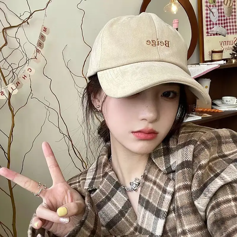 Women Korean Letter Embroidered Baseball Cap