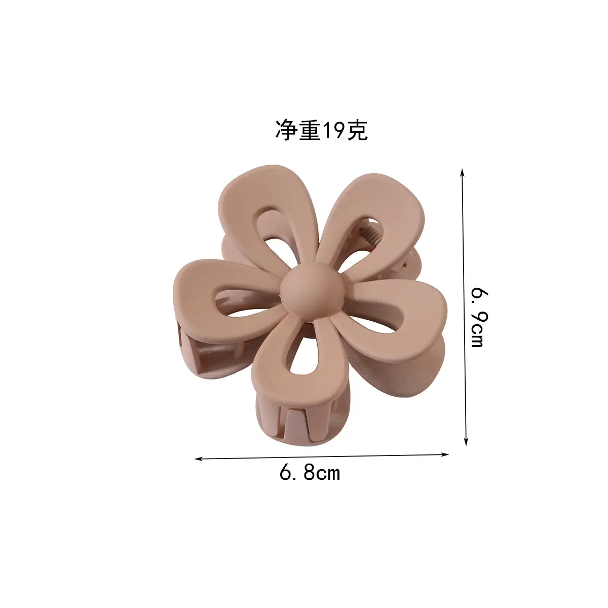 Hollow Flower Hair Clip White Acrylic Women's Back Clip - Image 60