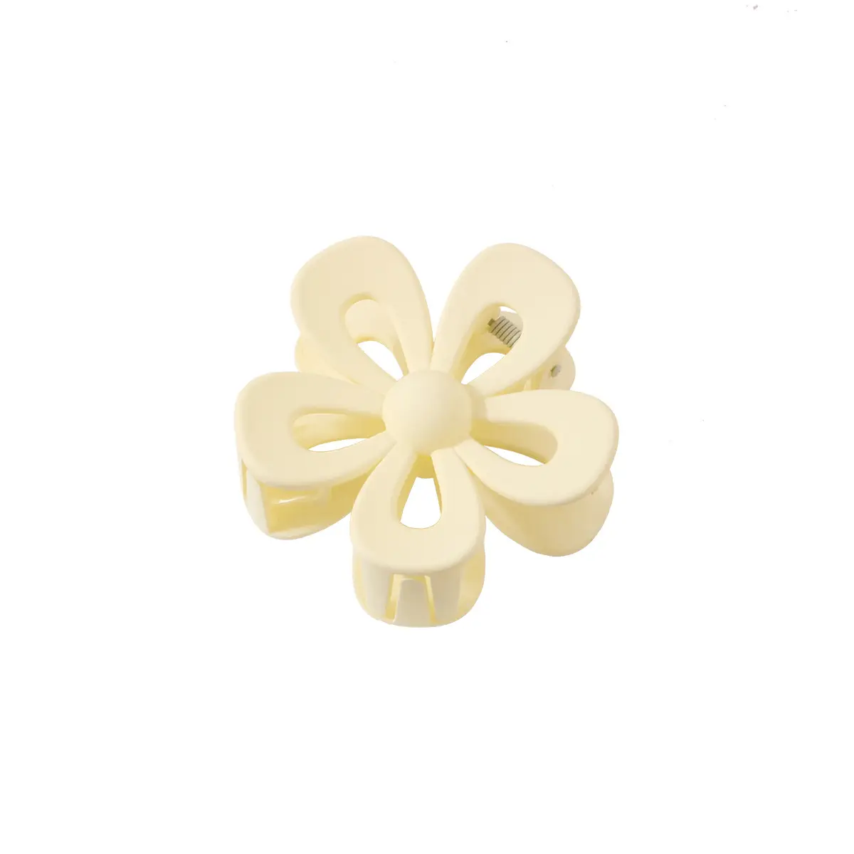 Hollow Flower Hair Clip White Acrylic Women's Back Clip — feature 13