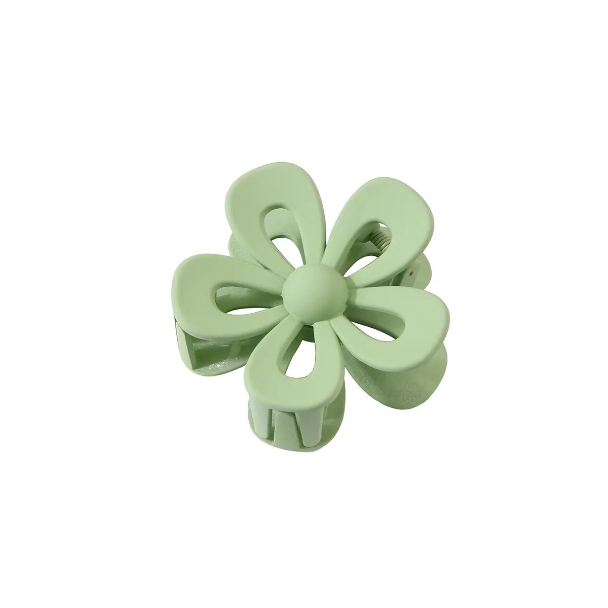 Hollow Flower Hair Clip White Acrylic Women's Back Clip — feature 7