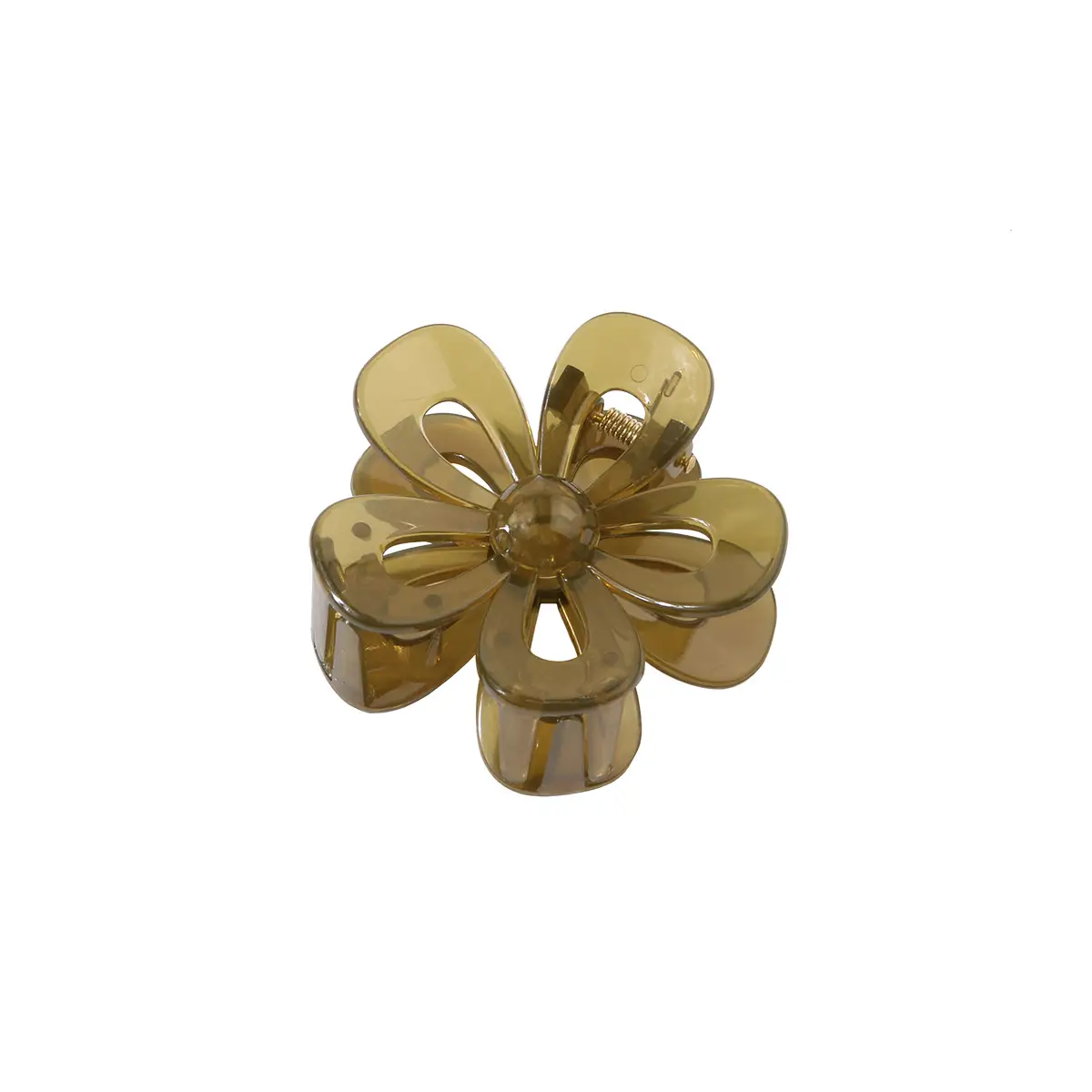 Hollow Flower Hair Clip White Acrylic Women's Back Clip - Image 17