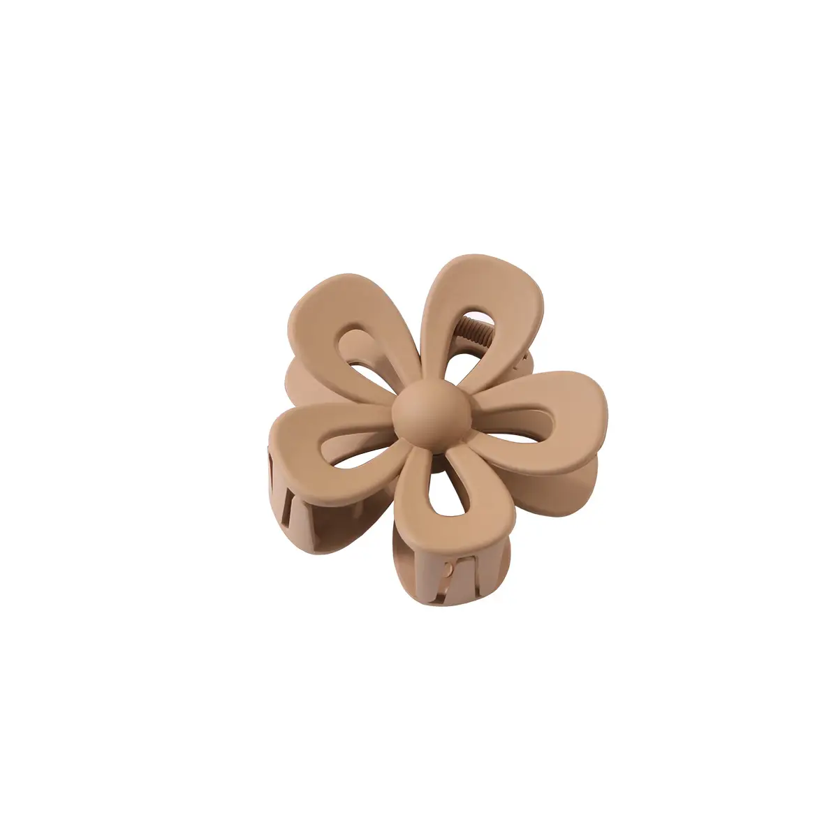 Hollow Flower Hair Clip White Acrylic Women's Back Clip - Image 2