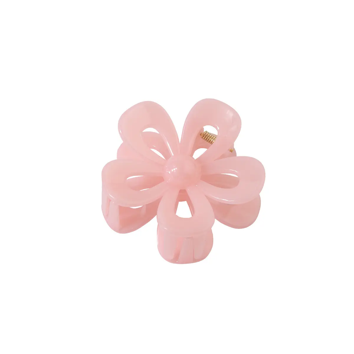 Hollow Flower Hair Clip White Acrylic Women's Back Clip - Image 23