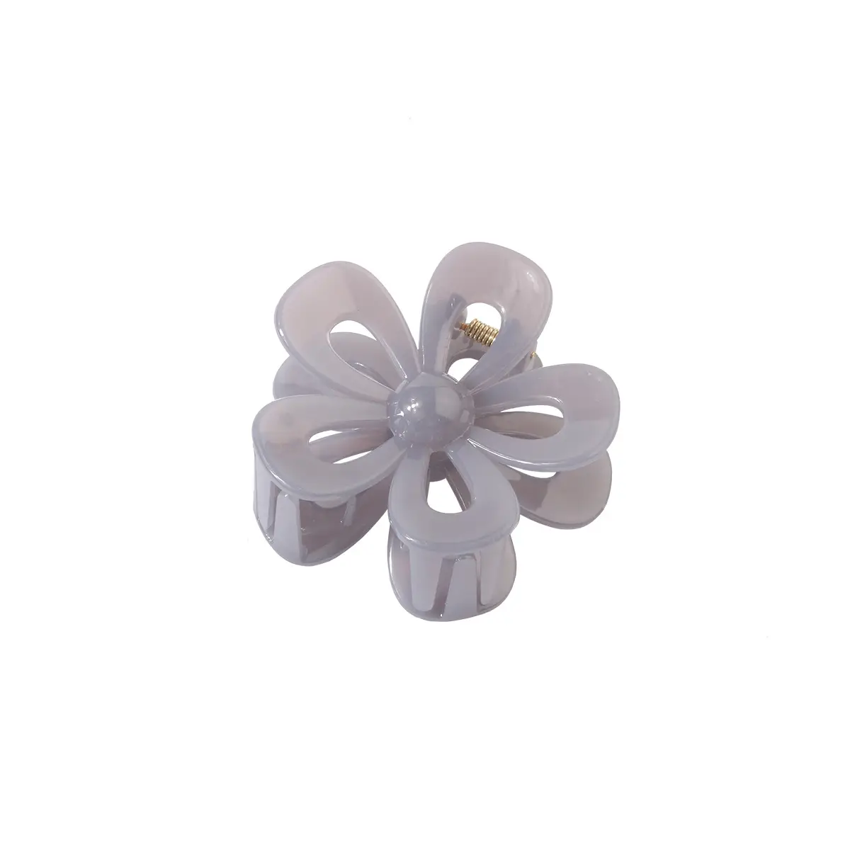 Hollow Flower Hair Clip White Acrylic Women's Back Clip - Image 25