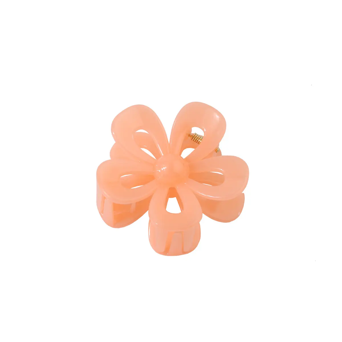 Hollow Flower Hair Clip White Acrylic Women's Back Clip - Image 26