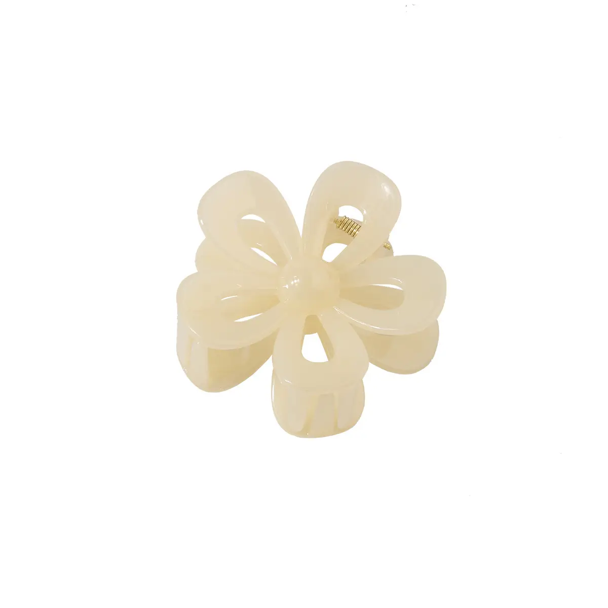 Hollow Flower Hair Clip White Acrylic Women's Back Clip - Image 27