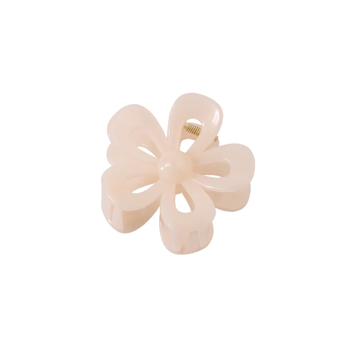 Hollow Flower Hair Clip White Acrylic Women's Back Clip - Image 29