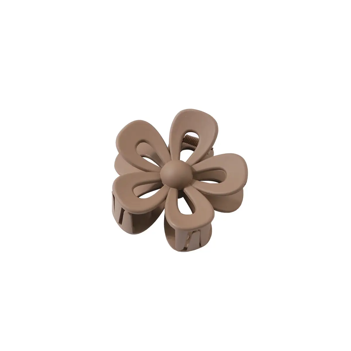 Hollow Flower Hair Clip White Acrylic Women's Back Clip - Image 3