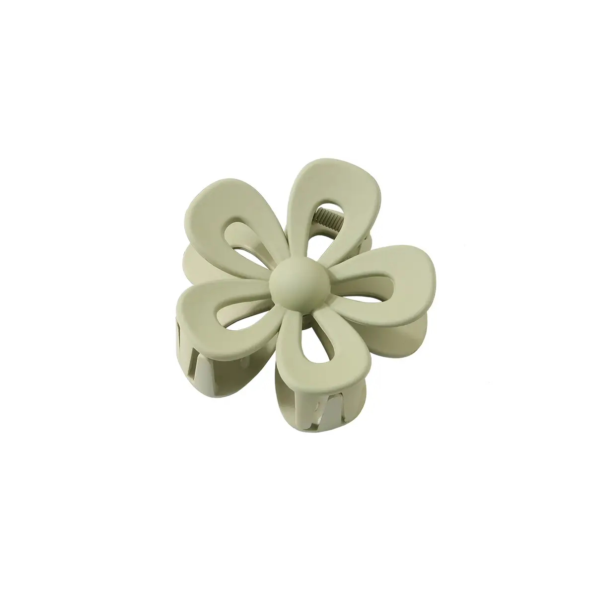 Hollow Flower Hair Clip White Acrylic Women's Back Clip - Image 8