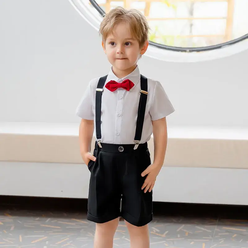 British Boy's Straps Pants Suit Summer Host Suit - Image 6