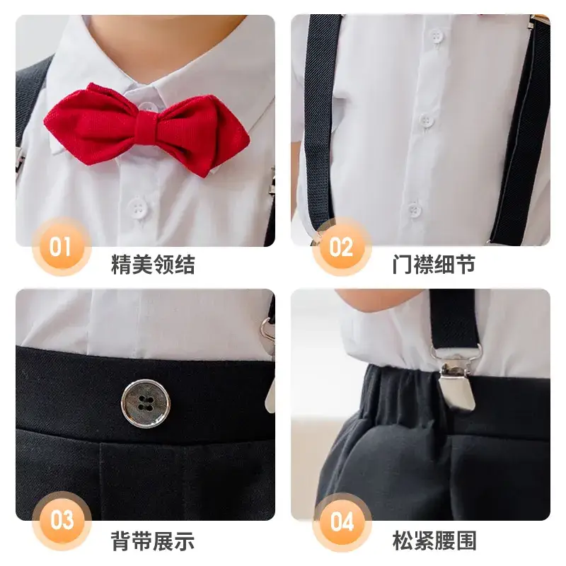 British Boy's Straps Pants Suit Summer Host Suit - Image 7