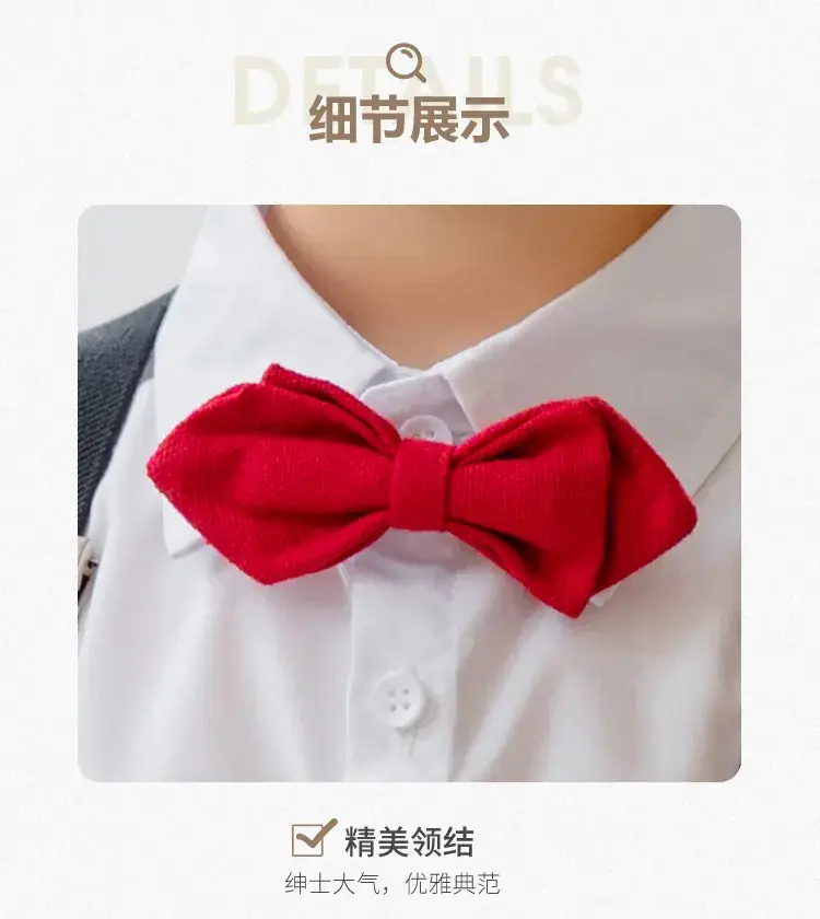 British Boy's Straps Pants Suit Summer Host Suit — feature 8