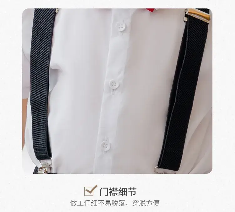 British Boy's Straps Pants Suit Summer Host Suit — feature 9