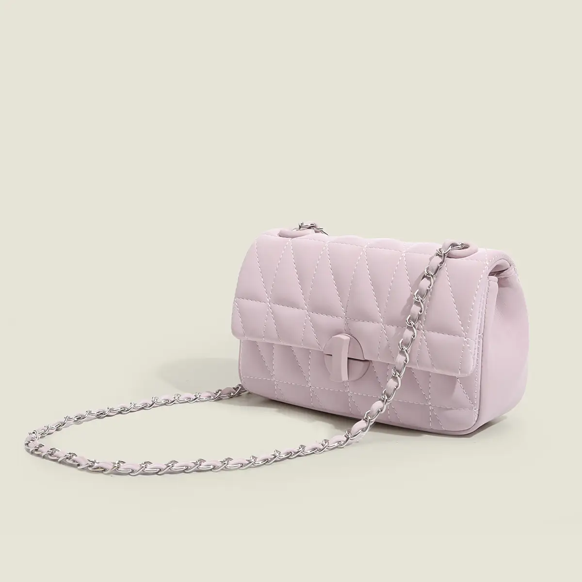 Pink Quilted Crossbody Bag for Women 2026