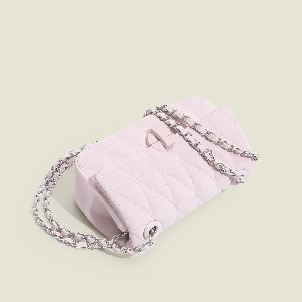 Pink Quilted Crossbody Bag for Women 2026