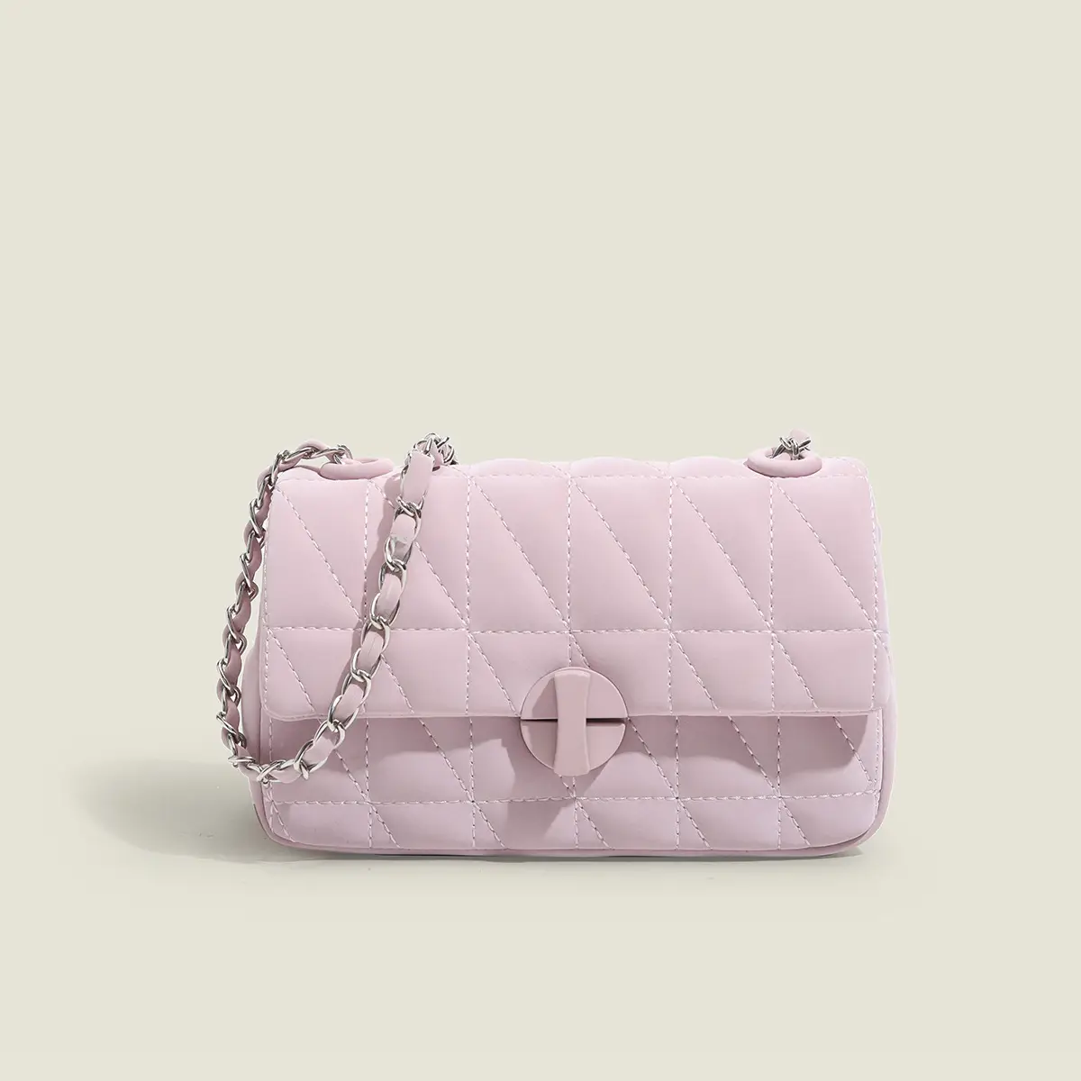 Pink Quilted Crossbody Bag for Women 2026