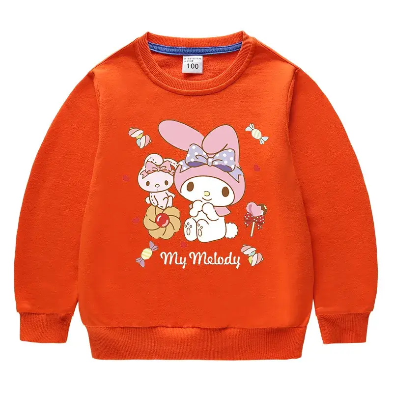 Pink Cartoon Korean Crewneck Sweatshirt for Kids Medium
