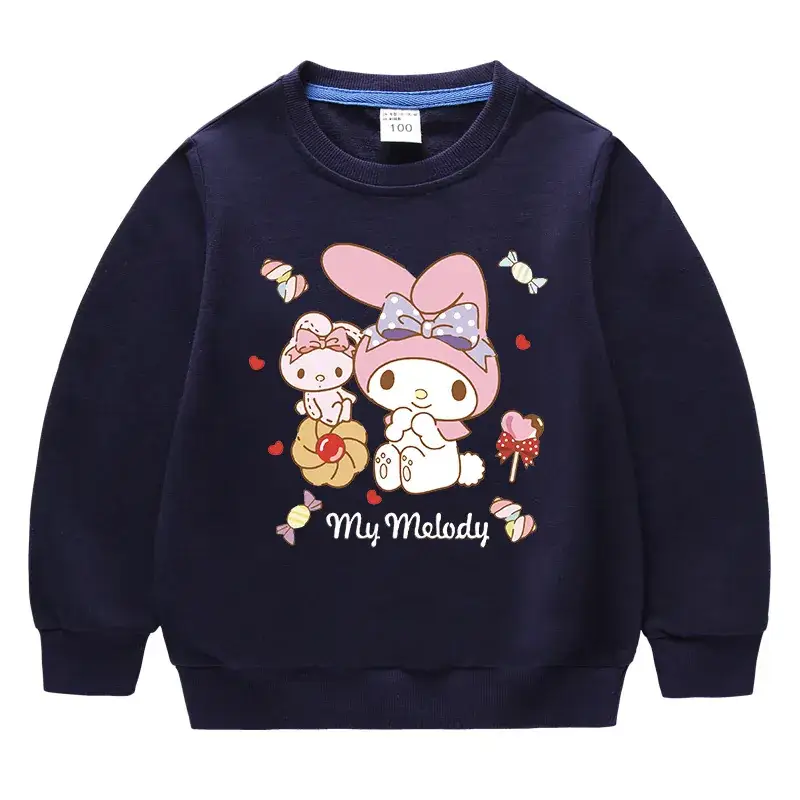 Pink Cartoon Korean Crewneck Sweatshirt for Kids Medium
