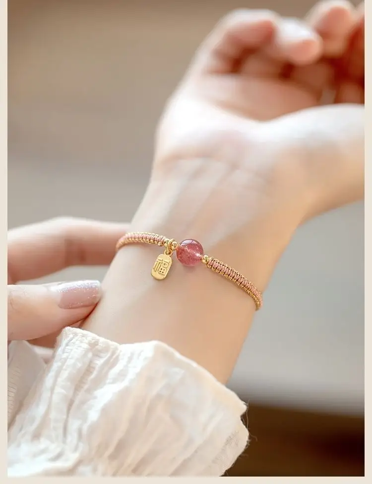 Adjustable Woven Crystal Transfer Bracelet for Women — feature 10