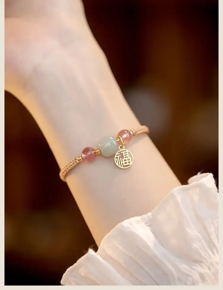 Adjustable Woven Crystal Transfer Bracelet for Women — feature 12