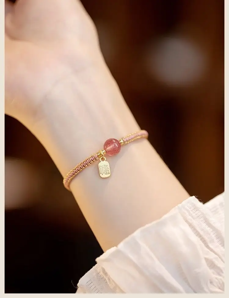 Adjustable Woven Crystal Transfer Bracelet for Women — feature 2