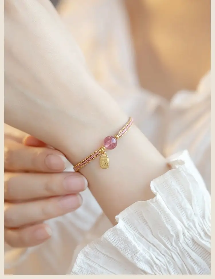 Adjustable Woven Crystal Transfer Bracelet for Women — feature 9