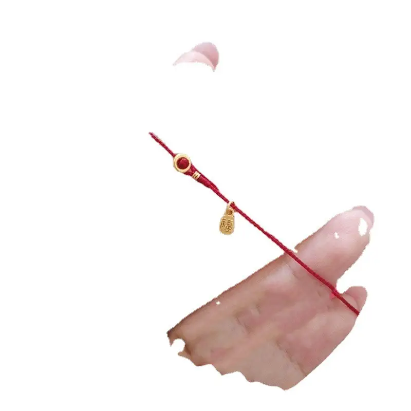 Handwoven Gold XiaoFu Bracelet Red Rope 0.3 Size - Image 7