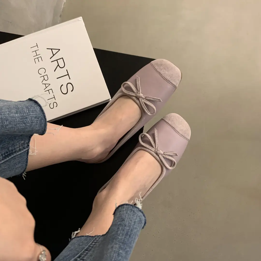 Closed toe half slippers women's 2023 new spring Chanel style gentle fairy Muller shoes Women's Flat lazy sandals — feature 16