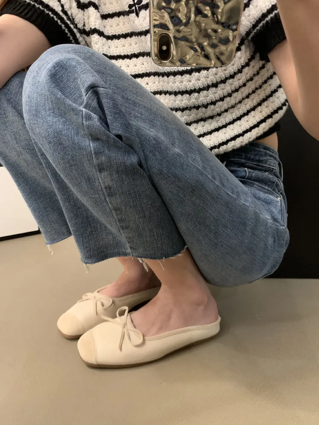 Closed toe half slippers women's 2023 new spring Chanel style gentle fairy Muller shoes Women's Flat lazy sandals — feature 18
