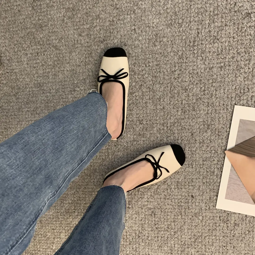 Closed toe half slippers women's 2023 new spring Chanel style gentle fairy Muller shoes Women's Flat lazy sandals — feature 3