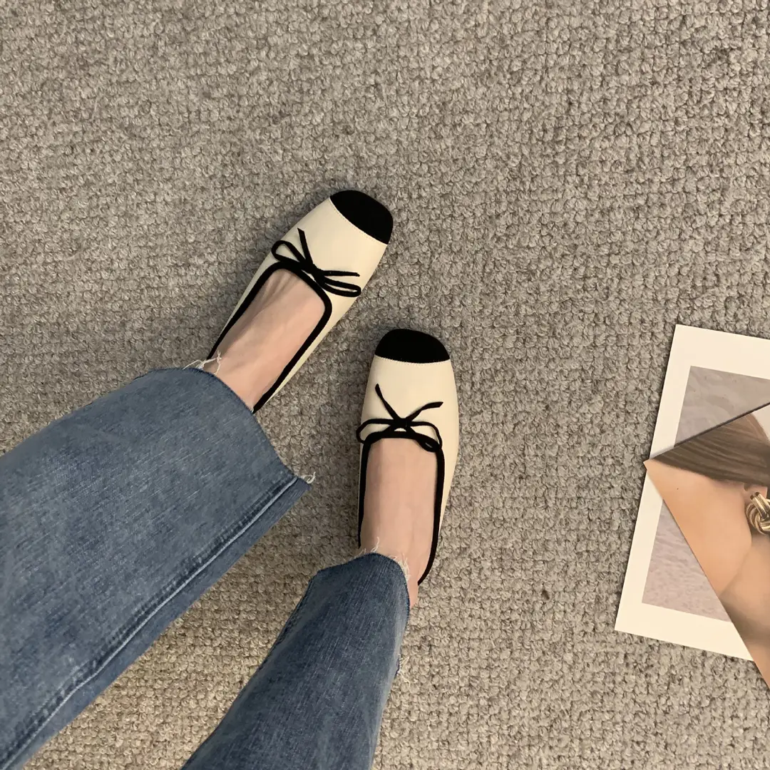 Closed toe half slippers women's 2023 new spring Chanel style gentle fairy Muller shoes Women's Flat lazy sandals — feature 4