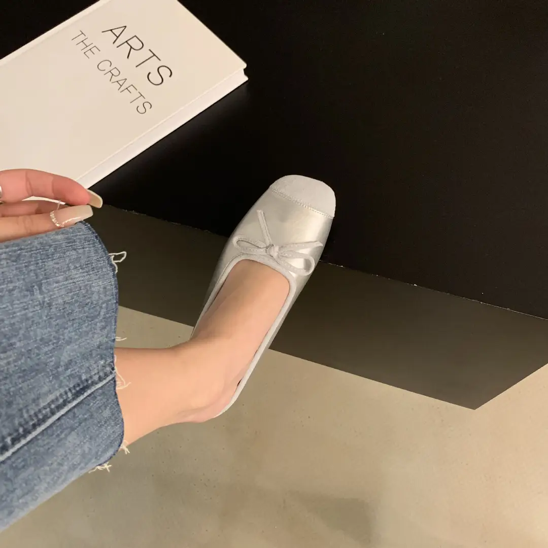 Closed toe half slippers women's 2023 new spring Chanel style gentle fairy Muller shoes Women's Flat lazy sandals — feature 6