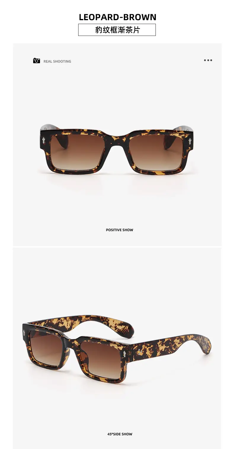 Black Square Sunglasses for Men Women Retro Cross-Border — feature 15