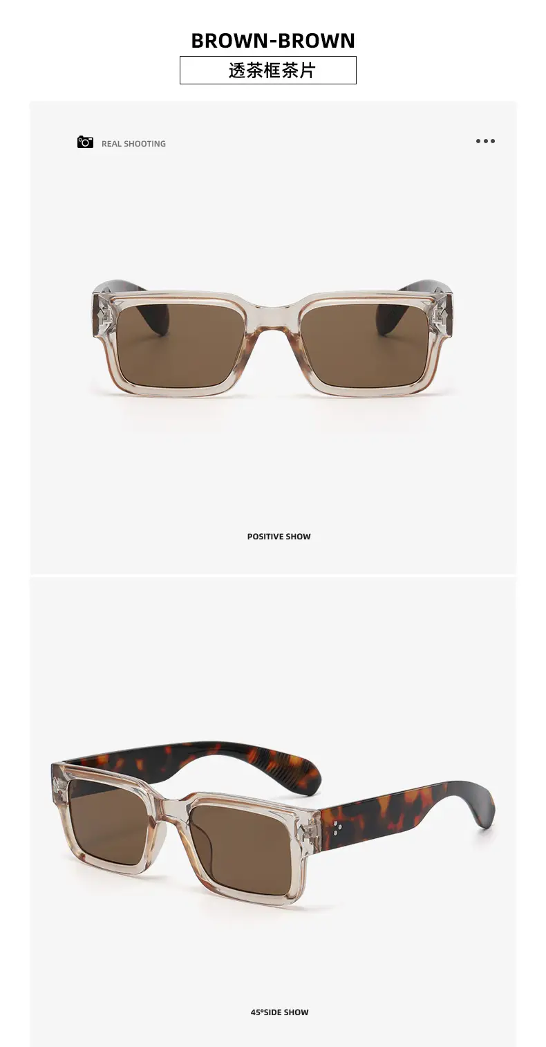 Black Square Sunglasses for Men Women Retro Cross-Border — feature 16