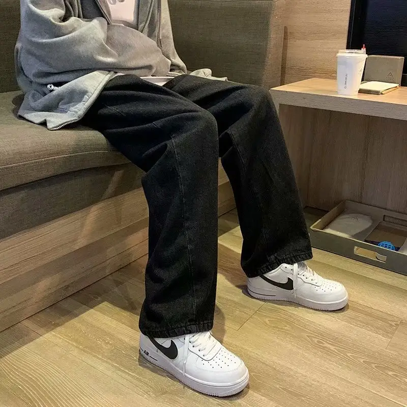 Men's Wide Leg Denim Pants Loose Straight Spring Summer - Image 4