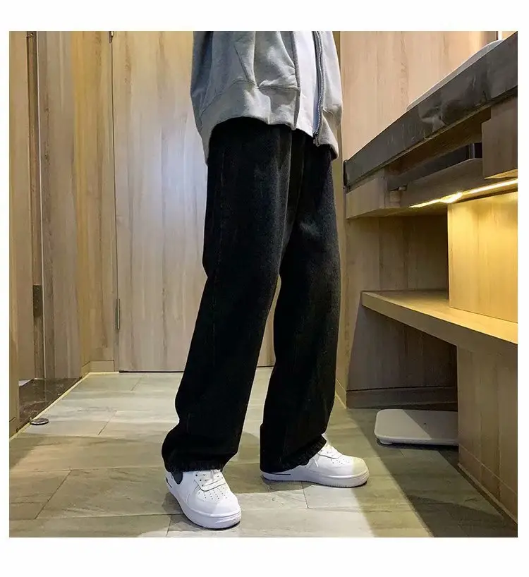 Men's Wide Leg Denim Pants Loose Straight Spring Summer — feature 10