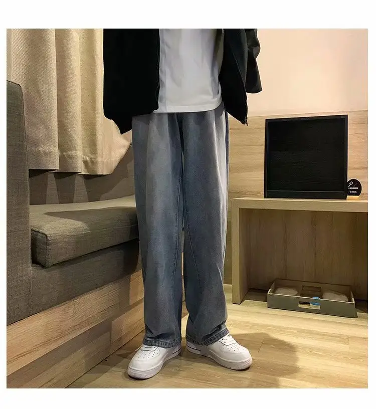 Men's Wide Leg Denim Pants Loose Straight Spring Summer — feature 16