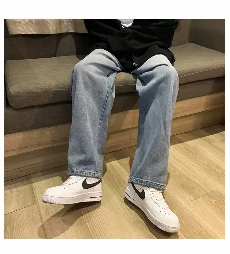 Men's Wide Leg Denim Pants Loose Straight Spring Summer — feature 18