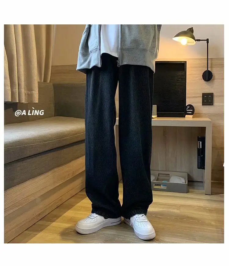 Men's Wide Leg Denim Pants Loose Straight Spring Summer — feature 2