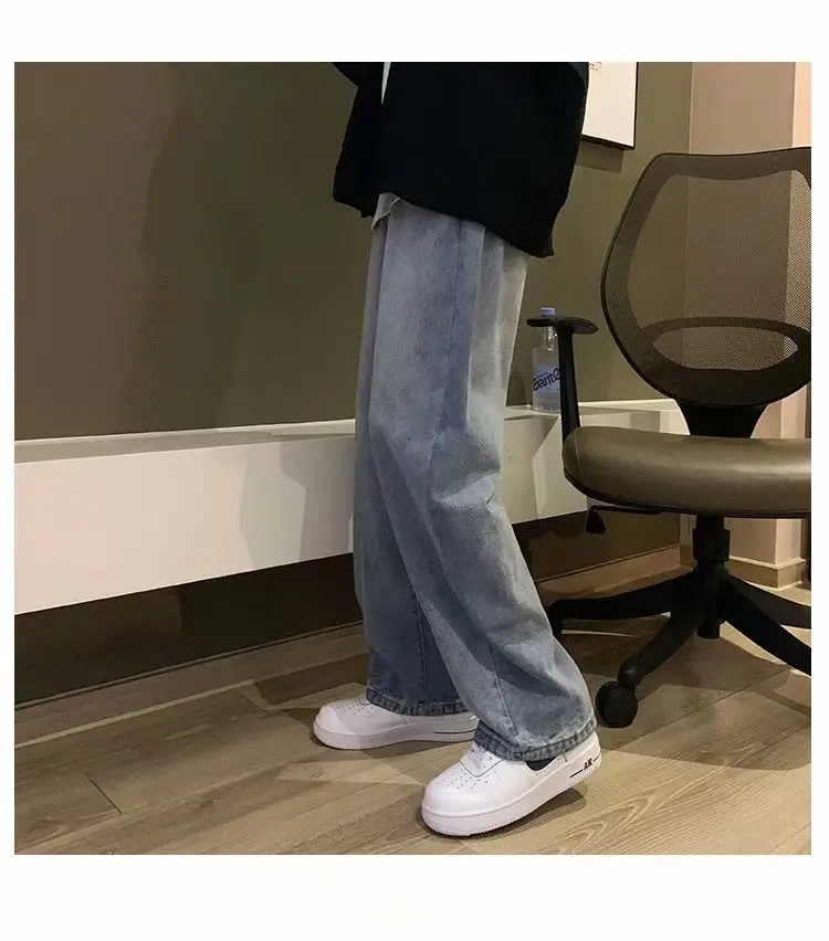 Men's Wide Leg Denim Pants Loose Straight Spring Summer — feature 20