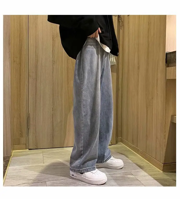 Men's Wide Leg Denim Pants Loose Straight Spring Summer — feature 25