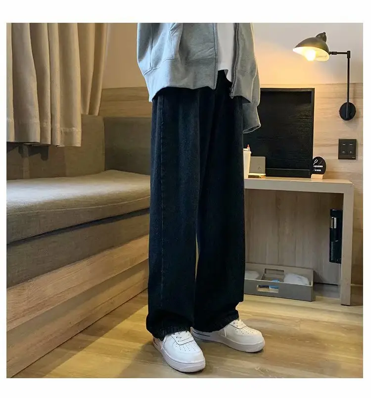 Men's Wide Leg Denim Pants Loose Straight Spring Summer — feature 3