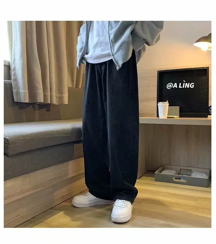 Men's Wide Leg Denim Pants Loose Straight Spring Summer — feature 4