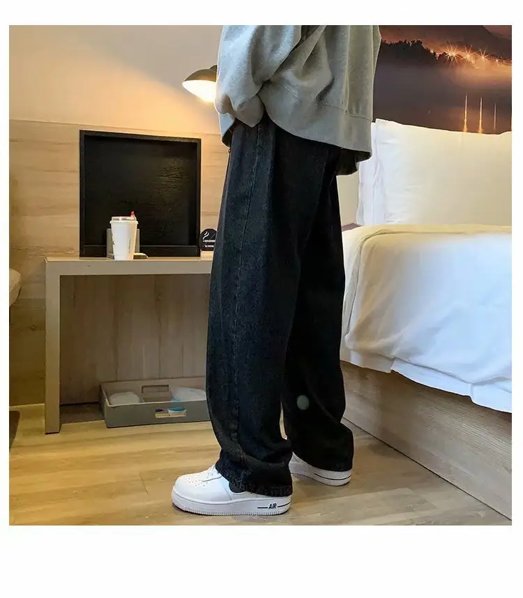 Men's Wide Leg Denim Pants Loose Straight Spring Summer — feature 5
