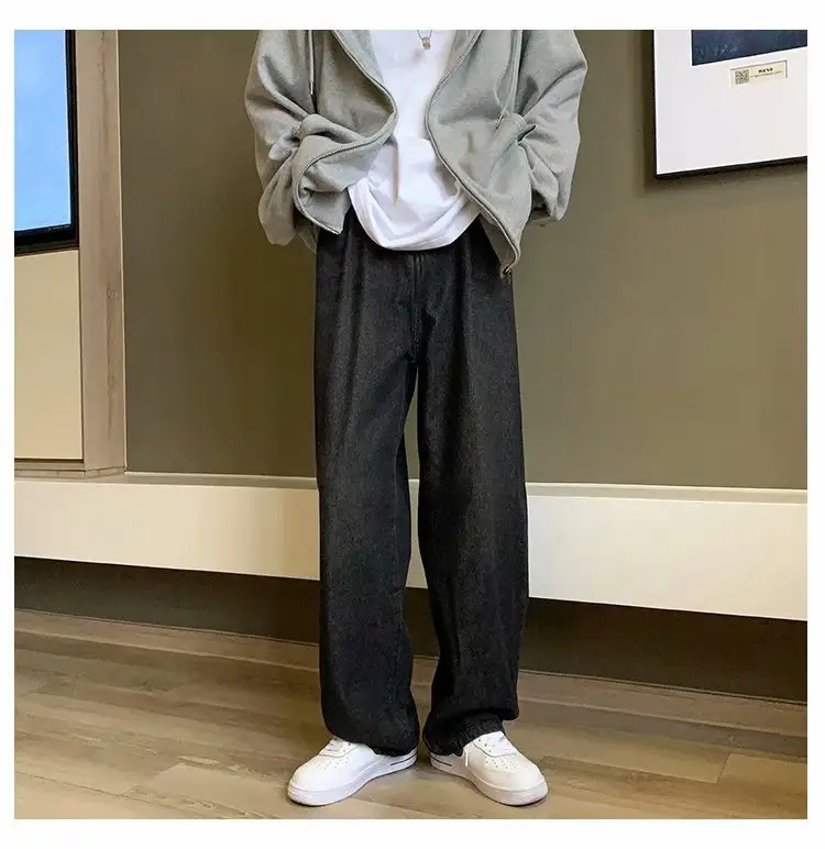 Men's Wide Leg Denim Pants Loose Straight Spring Summer — feature 7