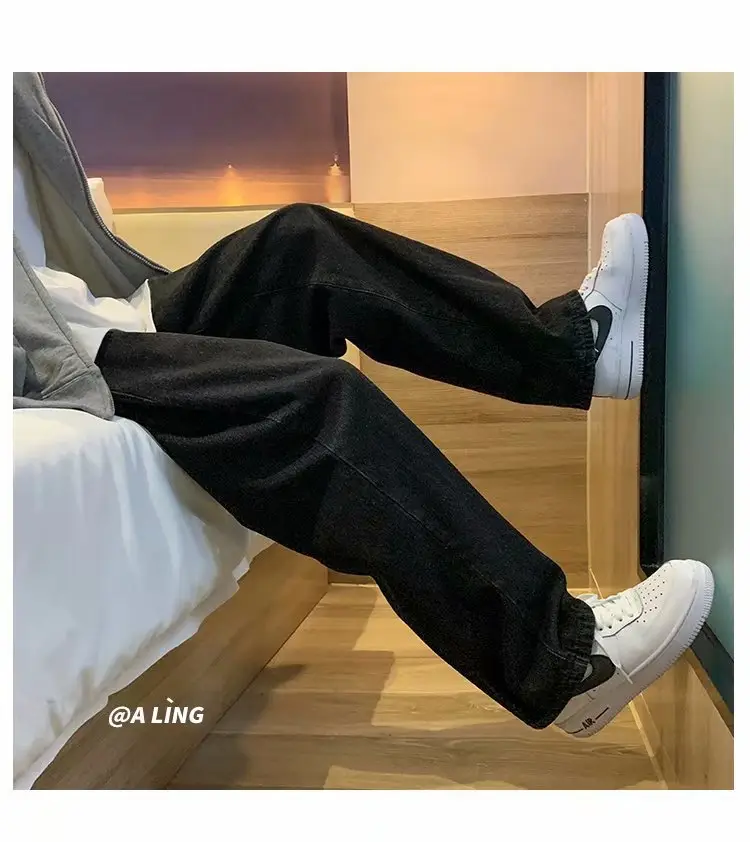 Men's Wide Leg Denim Pants Loose Straight Spring Summer — feature 9